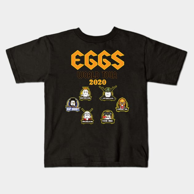 Eggs World Tour Version 2 Kids T-Shirt by BaseballMagic